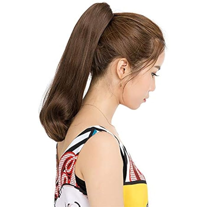 DILLARDS Zhml Wig Female Ponytail Matt High Temperature Silk Prospicient Curly Hair Ponytail Charm Fashion Big Wave Volume Pony Tail (Color : Natural Black) - Image 5